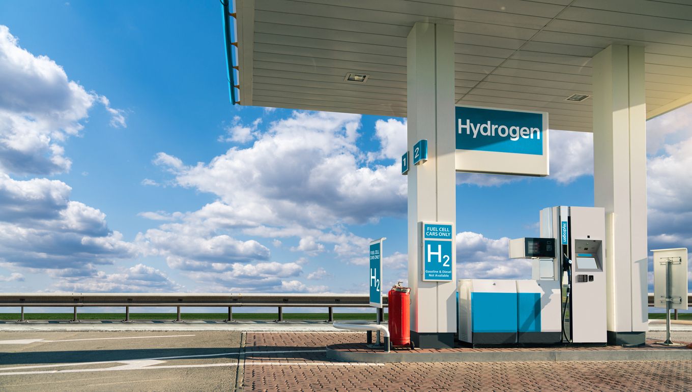 Visualisierung einer H2-Tankstelle von iStock-Scharfsinn86